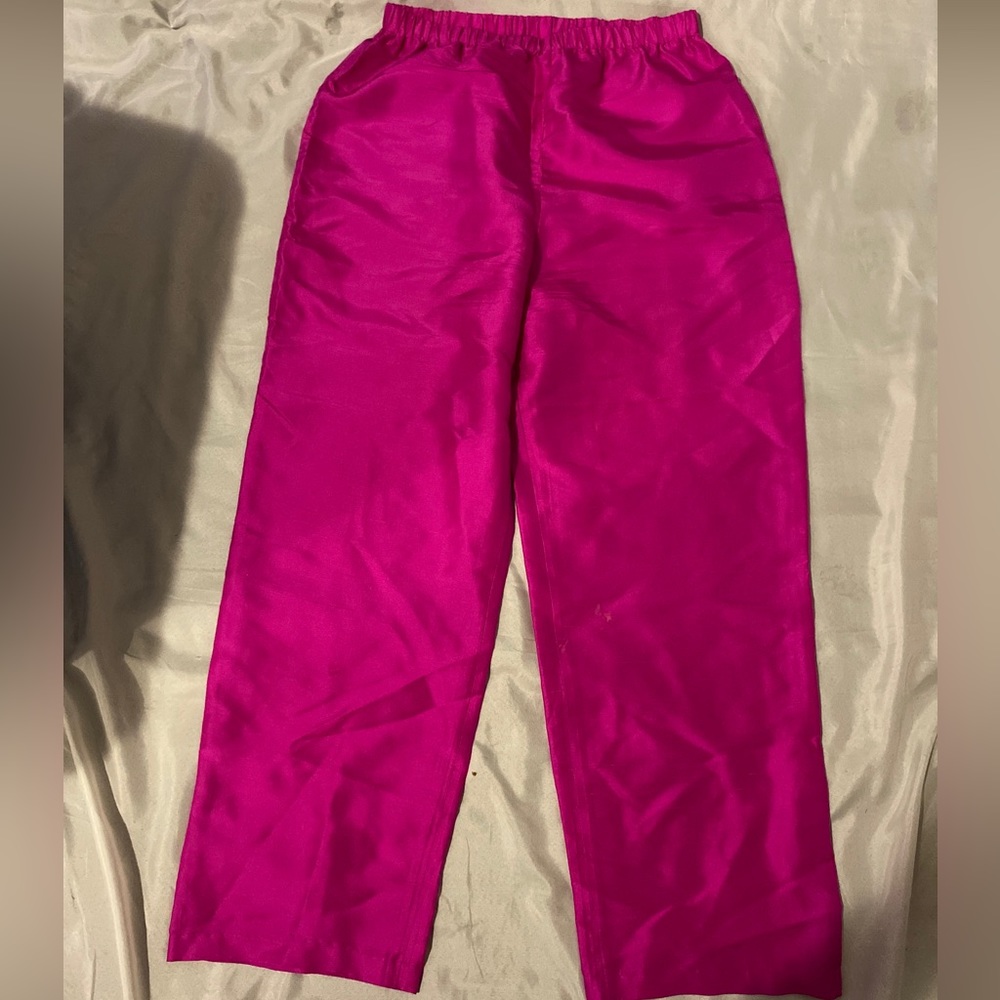 DA-RUE of California wide leg silk pants size 8
